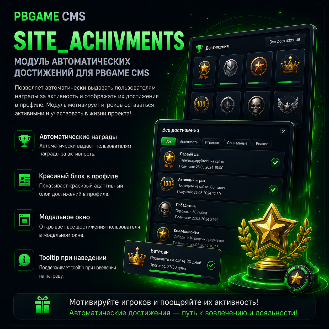 Site Achivments